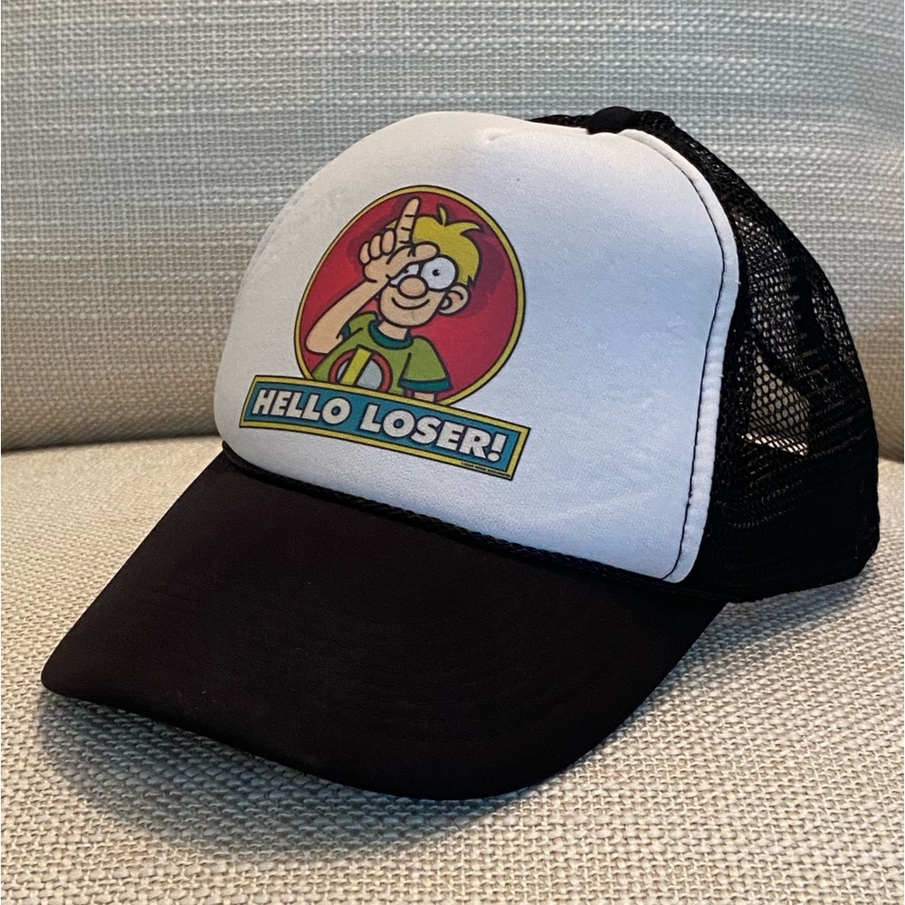 Vintage Hello Loser Otto Cap 5 Panel High Crown Mesh Back Trucker Hat/ OS